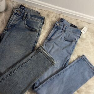 (2) GAP Boys Blue Skinny Stretch Jeans